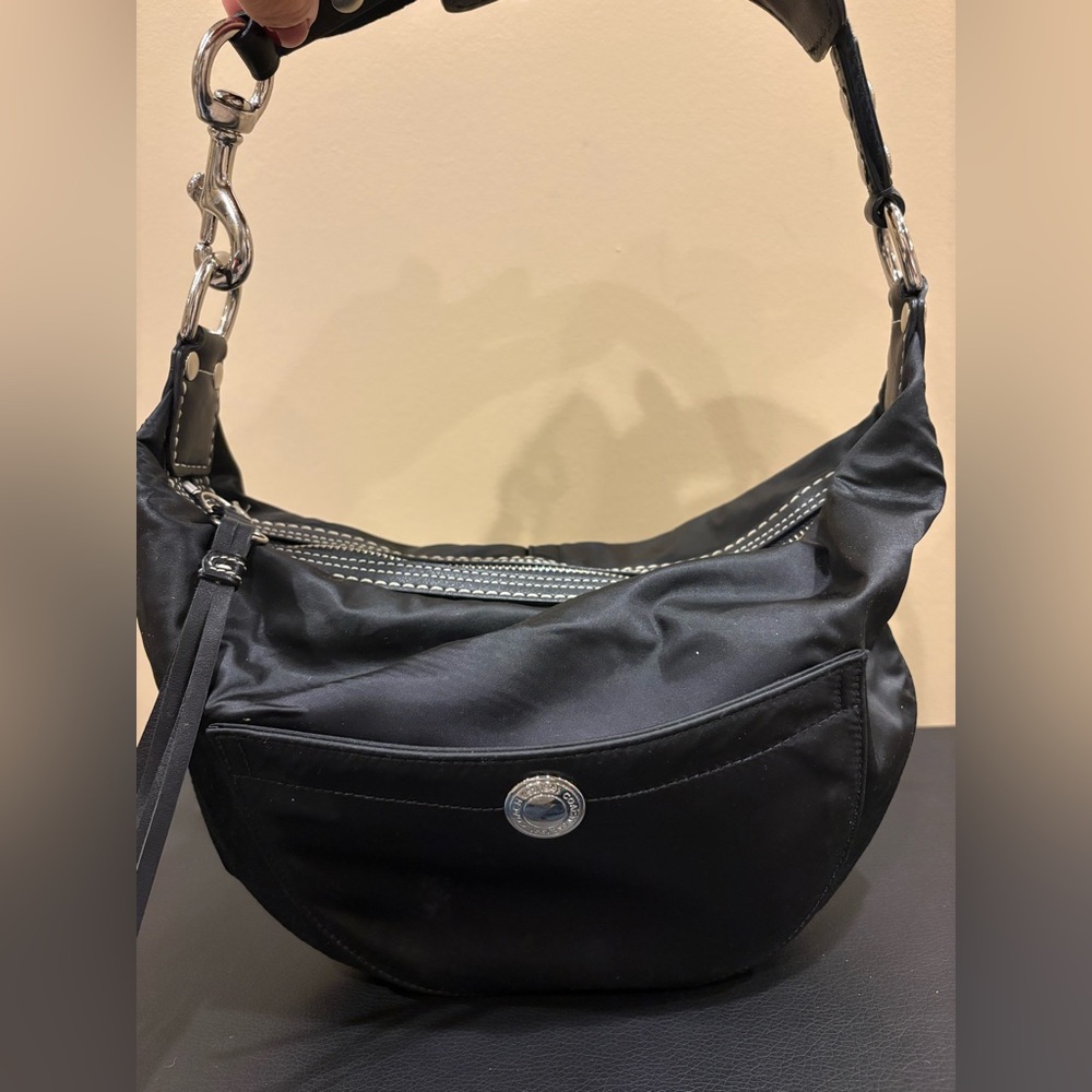 Coach Vintage Hamptons Black Nylon Hobo Bag